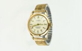 Tugaris Swiss Vintage Gents Gold Plated Automatic Wrist Watch Features 17 jewels,