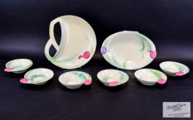 A Collection Of Carlton Ware Serving Dishes Eight items in total to include twin handle crescent