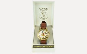 The Melody Mickey Mouse Watch - Walt Disney Lorus Flag Musical Watch.