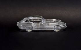 A Magic Cristal Corvette 1959 By Nachtmann. Made in Germany and Comes with Wooden Display Stand.