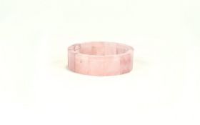 Rose Quartz Bangle Style Bracelet, polished,