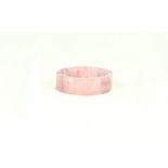 Rose Quartz Bangle Style Bracelet, polished,