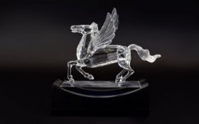 Swarovski Crystal Figure From The Fables And Tales Collection 'Unicorn' Standing Designer Anton