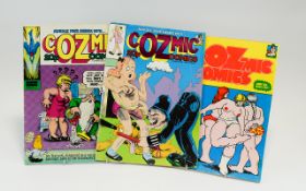 Three Issues Of cOZmic Comics Issues 1, 2 & 4 of the infamous counter culture publication.