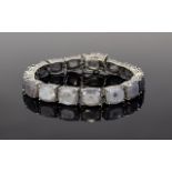 Natural Silver Sapphire Tennis Bracelet, over 100cts of natural silver sapphire,