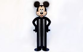 Walt Disney World Large and Impressive Vintage Painted Mickey Mouse - Display Metal Stand.