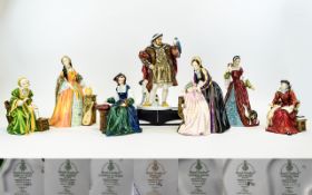 Royal Doulton - Stunning and Complete Collection of Henry VIII And His Six Wives - Ltd and Numbered