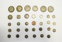 Small Mixed Lot Of Mostly Silver GB Coins To Include Three Pences, Half Crowns,