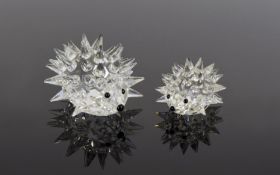 Swarovski Silver Crystal Animal Figures ( 2 ) In Total.