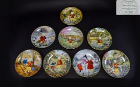 Set Of Eight 'A Year in the Life of Rupert Bear' Limited Edition Plates.