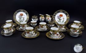 Satsuma Hand Painted Oriental Part Teaset comprising cups, saucers and side plates,