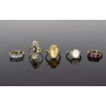 A Collection of Stone Set 9ct Gold Dress Rings, Various Designs and Sizes.