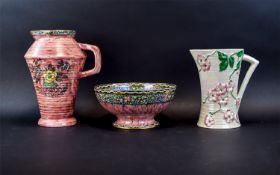 A Collection Of Vintage Lustre Ware Ceramics Three items in total to include Maling pearlescent