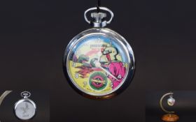 Ingersoll Dan Dare Chrome Cased Mechanical Pocket Watch. c.1950's.