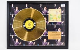 Elton John Limited Edition Goodbye Yellow Brick Road Gold Disc Framed and mounted under glass,