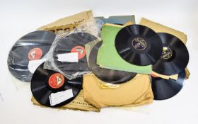 A Collection Of Antique Gramophone Records Approx 18 items in total to include some rare pieces