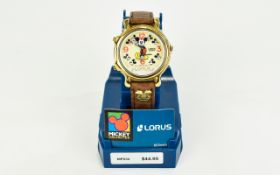 Walt Disney Mickey Mouse Animated Musical Watch by Lorus, With Original Display,