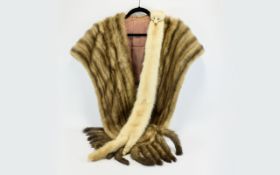 Vintage Large Mink Stole/Shoulder Wrap And Full Pelt Stole Two items in total,