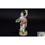 Crown Dresden Hand Painted Porcelain Figure. c.1880.