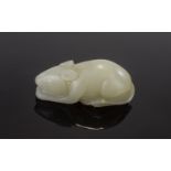 Antique Period - Chinese White Jade Mouse Sculpture. From a Private Collection. Size - 2 Inches, 5.2