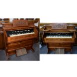 American Estey 'Dunkley and Son Estey Organ Co' Carved Wood Upright Organ from Brattleboro USA