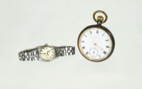 Ladies Tissot Automatic Wristwatch, Silvered Dial With Baton Numerals & Date Aperture,