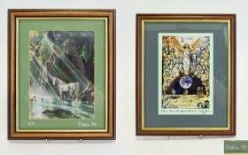 David Weston 1935 - 2011 Artist Pencil Signed Ltd and Numbered Photographic Colour Prints ( 2 ) In