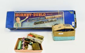 Hornby - Dublo Train Set, Several Boxed and Unboxed, Carriages, Station, Platform, Figures,