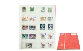8 Page A4 Stock Book full of GB Stamps from 1979 to 1987 £50 in face value of early commemorative's.
