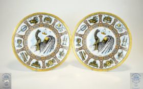 Goebel Traditions Plates Two in total marked to back 'Traditions from an original work of art by
