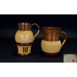 Doulton Lambeth 19th Century Fine Quality Stoneware Jugs ( 2 ) Two In Total.