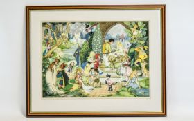 Illustration Interest Original Watercolour By Patience Arnold 1901-1992 'Fairytales' Patience