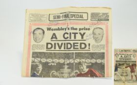 Football Autographs on 1971 Cup Special, Dixie Dean, Bill Shankly, Bob Paisley, Harry Catterick.