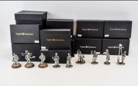 Collection Of 15 Royal Hampshire/English Miniature Sculptures,