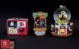 Vintage Walt Disney Mickey Mouse Playing The Trumpet Classic Snow Globe - For Adult Collectors