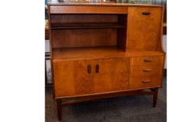 G Plan Mid Century Side Board/Writing Bureau Double cupboard to bottom with three small drawers to