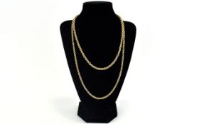 9ct Gold Rope Chains ( 2 ) Two In Total. Both Fully Hallmarked for 9ct and In Excellent Condition.