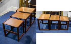 Keith Eatwel - Hand Crafted Fine Quality Nest of 3 Graduated Teak Occasional Tables of Good