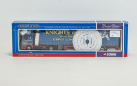 Corgi Limited Edition Collectables - Knights of Old 75405 Leyland Daf Curtain Side Truck ( Blue &