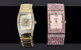 Ingersoll - Good Quality Gold Plated Diamond Set Ladies Wrist Watch.