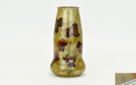 Doulton Lambeth Natural Foliage Ware Vase, Produced on a Large Scale Up to 1915.