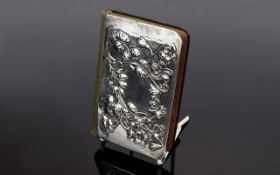 Antique Pocket Prayer Book With Silver Front Cover A small leather bound book of common prayer with