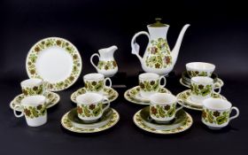 Fiesta Ridgway Ironstone China Staffordshire Part Teaset comprising coffee pot, large side plate,