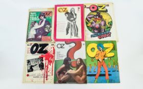 A Collection Of Six Original OZ Magazines Five issues of Richard Neville's iconic counter cultural