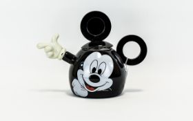 Walt Disney Copco Tea Kettle. In The Shape of Mickey Mouse, with Booklet. Height 10.