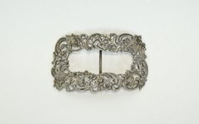 Large White Metal Cast Buckle, Of Floral Design, Engraved To Back 1 June 1911