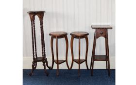 A Collection Of Antique Jardinieres/Occasional Tables Four in total, each fashioned in wood.