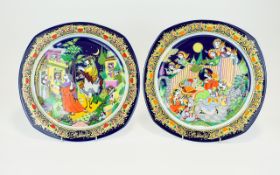 Rosenthal 2 x Christmas Plates 1987 & 1989, Design by Bjorn Wiinglad Limited Editions.