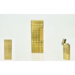 Dunhill - Swiss Quality Gold Plated Gas Lighter with Excellent Pattern / Design to Case. Reg 24163.