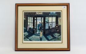 Tom Dodson Signed Limited Edition Print 'Fish And Chips' Framed and mounted under glass,